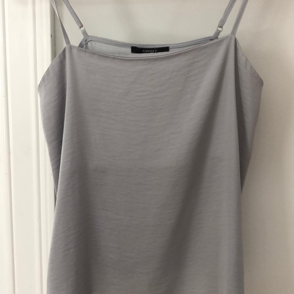 Forever 21 baby blue silk tank top - Picture 2 of 2